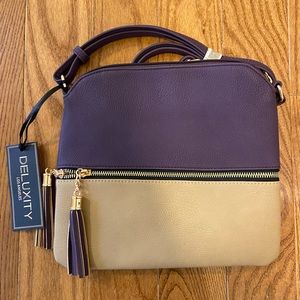 Two-toned, cross-body purse